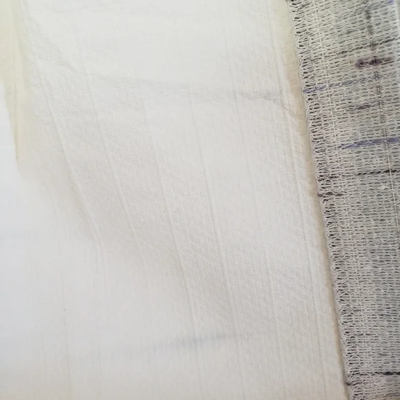 Sears Drapes 48W x 62L Tweed Print Pinch Pleat Curtains Blue VTG 50s 60s NEW